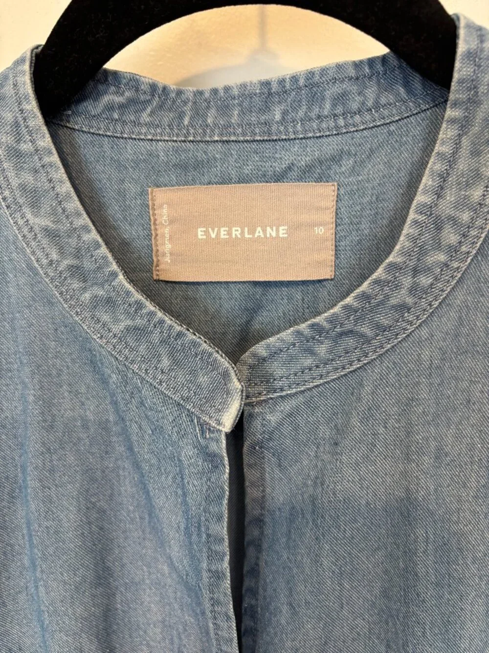 Everlane Split-Collar Denim Dress (10) - Picture 2 of 7